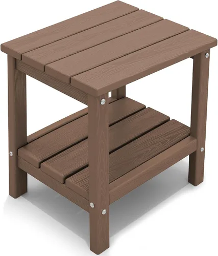 Vista 10 de KINGYES Mesa auxiliar doble, mesa auxiliar Adirondack, color azul marino