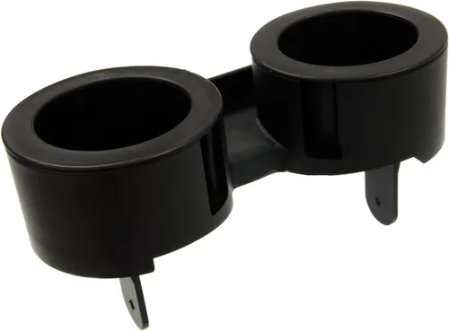 Vista 2 de Consola central doble portavasos y bandeja de cambio compatible con C3 Corvette 1968-1982: negro mate, capacidad para latas, botellas o tazas