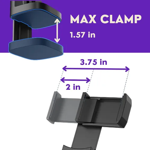 Vista 6 de Phone Loops Soporte universal para teléfono manos libres, rotación 360, compacto y apto para viajes, adecuado para teléfonos inteligentes