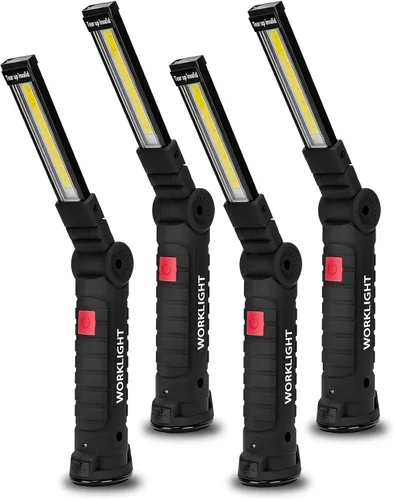 Vista 15 de Lmaytech Regalos de herramientas para hombres, luces LED recargables de trabajo, paquete de 2, base magnética, regalos de Navidad para él, papá
