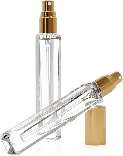 Vista 5 de 5 atomizadores de colonia vacíos, 0.3 fl oz, mini botellas de perfume recargables con herramientas dispensadoras, botella rociadora de bolsillo
