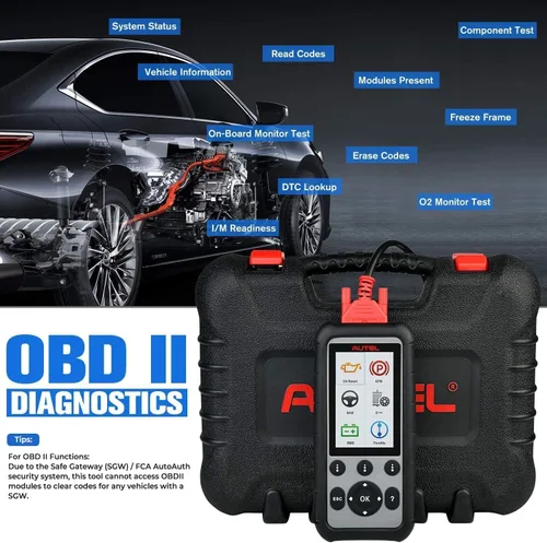 Vista 4 de Autel MaxiDiag MD806 PRO Escáner OBD2: Herramienta de escaneo de diagnóstico de sistemas completos con datos en vivo, reajuste de aceite, BMS, SAS