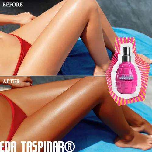 Vista 2 de Bronzing Bomb Miami Extreme I Loción bronceadora oscura para sol al aire libre I Fast Deep Bronze Glow, aceite de bronceado solar con aceites