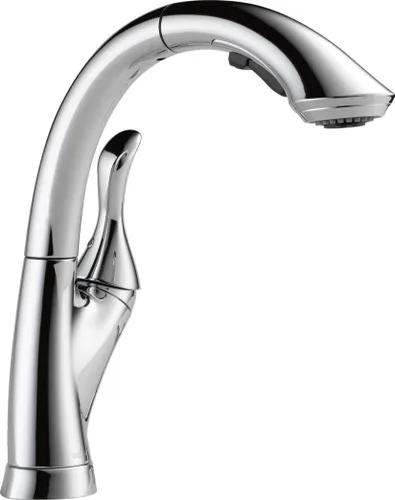 Vista 6 de Delta Faucet Linden 4153-AR-DST - Grifo para fregadero de cocina con pulverizador extraíble, acero inoxidable ártico