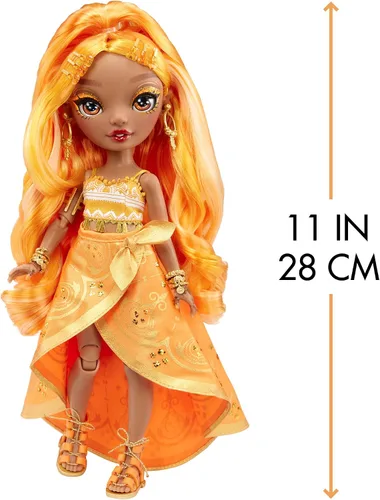 Vista 4 de Muñeca de moda Rainbow High - Meena Fleur (Oro Azafrán)
