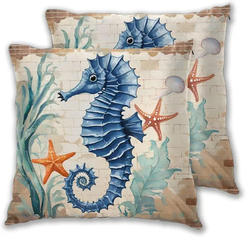Vista 18 de Juego de 2 fundas de almohada para sofá, oficina, dormitorio, decoración del hogar, 16 x 16 pulgadas