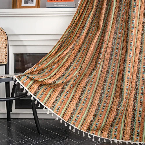 Vista 15 de STACYPIK Cortinas rústicas florales para ventana, cortinas semiopacas transpirables de 63 pulgadas de largo, 2 paneles lavables, cortinas filtrantes