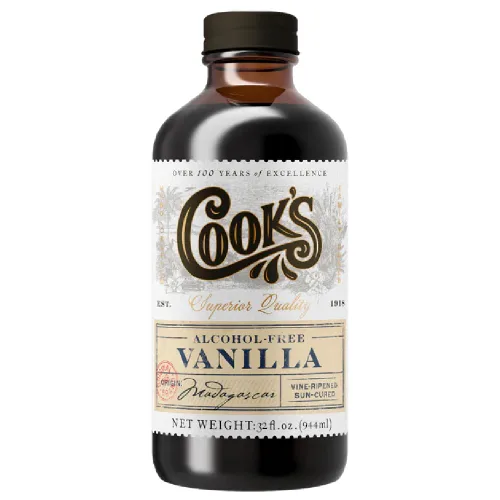 Vista 136 de Cook's, Sabor puro de vainilla sin alcohol, para cocinar, hornear, postres, extracto alternativo de vainilla de Madagascar sin alcohol, 8 onzas