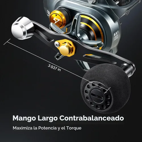 Vista 6 de Piscifun Alinox 300 Baitcasting Reel, 33LB Drag, Aluminum Frame