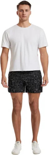 Vista 3 de BaronHong Pantalones cortos reflectantes para hombre, para verano, deslumbrantes, luminosos, para correr, brillar en la oscuridad, para fiestas