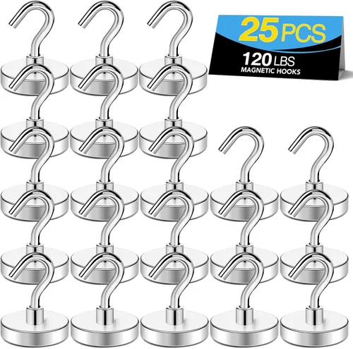 Vista 12 de TRYMAG Ganchos magnéticos para cabinas de cruceros, 30 libras +, paquete de Negro