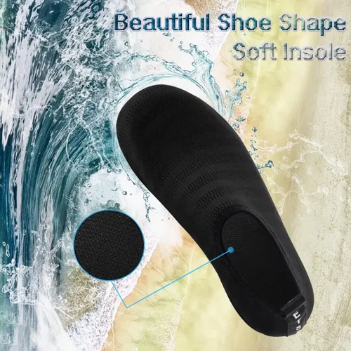 Vista 2 de YALOX - Zapatos de agua para deportes al aire libre, playa, natación, acuáticos, secado rápido, zapatos tipo calcetines, calzado descalzo para surf