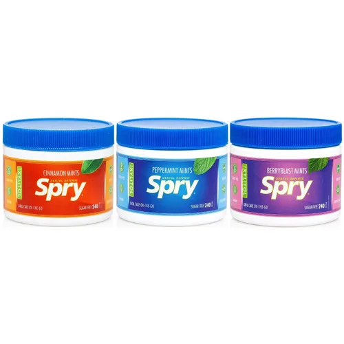 Vista 19 de Spry Xylitol Berry Blast - Caramelos sin azúcar, promueve la salud oral, aumenta la producción de saliva, detiene el mal aliento, sin OMG, sin