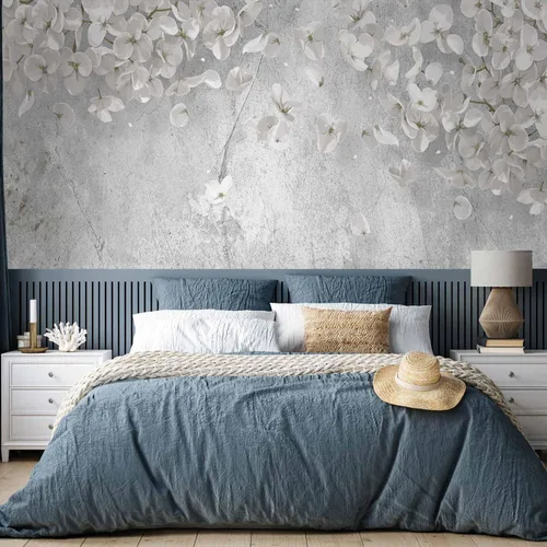 Vista 5 de artgeist Mural de pared Flores Whitee de 79 x 55 pulgadas, papel tapiz no tejido XXL, decoración de pared de vellón, impresión fotográfica, diseño