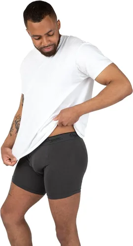 Vista 6 de Calzoncillos tipo bóxer para hombre, frescos, suaves, elásticos, éticos, paquete de 3