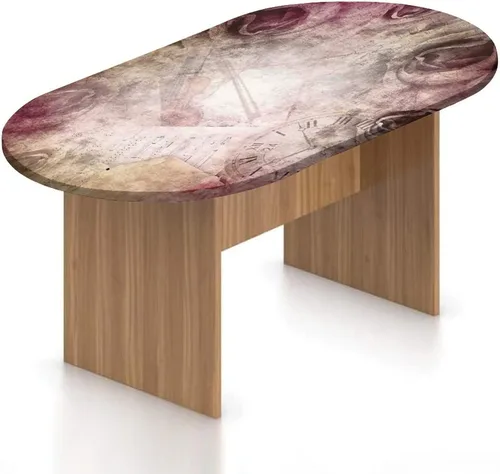 Vista 8 de Mantel ajustable ovalado de poliéster con bordes elásticos y estampado de flora inglesa, se adapta a mesas ovaladas de hasta 36 x 60 pulgadas