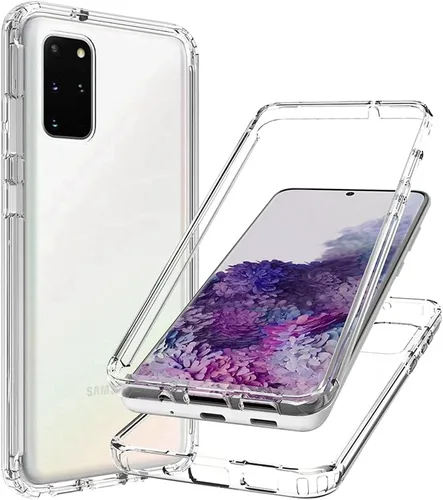 Vista 6 de Funda para Galaxy S20 5G de 6.2 pulgadas (no compatible con S20 FE), Samsung S20 para niñas, funda protectora de cuerpo completo transparente a