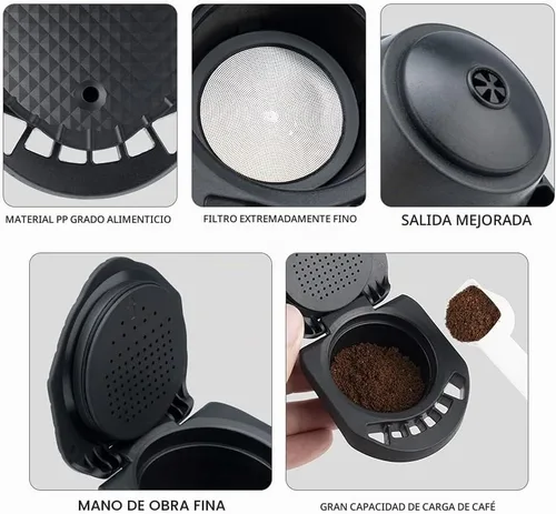 Vista 4 de D'olce Gusto - Adaptador convertidor de cápsulas con carga directa para café molido, compatible con EDG466, EDG305 Mini Me, D'olce Gusto Piccolo XS