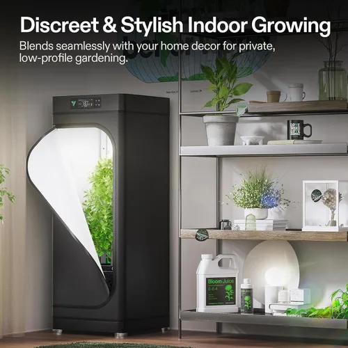 Vista 9 de VGrow - Caja de cultivo inteligente todo en uno, sistema profesional con luz de cultivo Samsung LM301H EVO, sistema avanzado de circulación