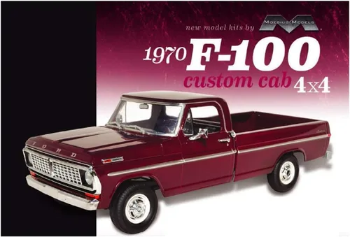 Vista 2 de 1970 Ford F-100 Custom Cab 4x4 Kit de modelo a escala 1:25