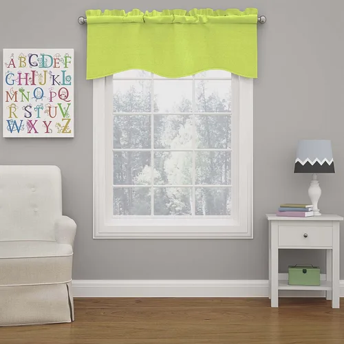 Vista 18 de Eclipse Kendall - Cortina de ventana con cenefa festoneada moderna con bolsillo para barra para cocina o baño, 42 x 18 pulgadas, alcachofa