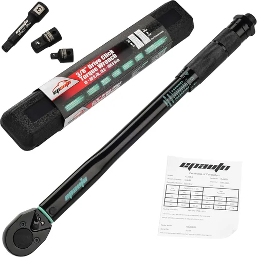 Vista 10 de EPAuto Llave dinamométrica de clic de 1/2 pulgada, 10-150 pies/libra, 13.6-203.5 N/m, negro
