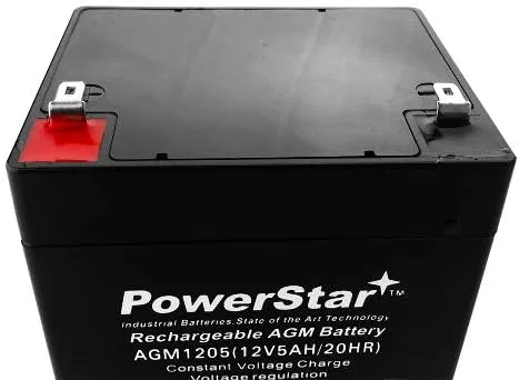 Vista 3 de PowerStar 12V 5Ah Batería recargable de ácido de plomo sellada, AGM