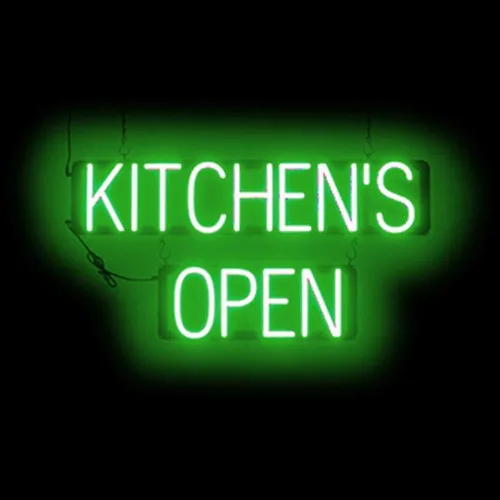Vista 58 de SpellBrite Letrero LED Neon OPEN para negocios - Azul, 17" x 6