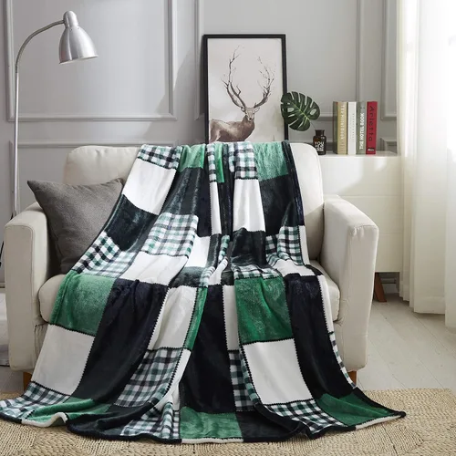 Vista 10 de Tache Farmhouse - Manta de felpa decorativa de doble cara para cama.