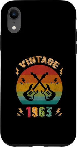Vista 25 de Vintage 1963 Birthday Guitar Player 63th Guitarist Birthday Case for iPhone 17