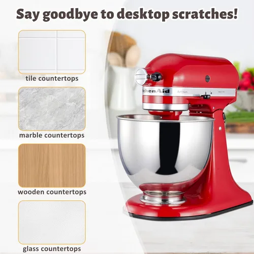 Vista 6 de Tapete deslizante para mezclador KitchenAid - Tapete deslizante para mezclador de metal compatible con mezclador de pie KitchenAid de 4.5-5 cuartos