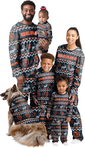 Vista 10 de FOCO NFL womens Nfl Team Ugly Pattern Matching Set Family Holiday Pajamas