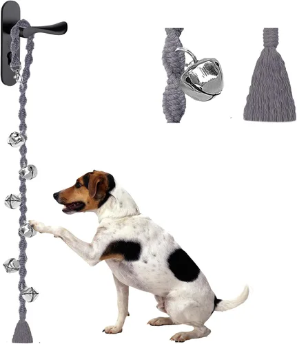 Vista 15 de Campanas de perro para salir al aire libre, campanas de entrenamiento para ir al baño, hechas a mano, ajustables Hecho a mano con hilo de alta