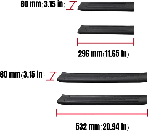 Vista 6 de 4 protectores de umbral de puerta para Bronco 2021-2023, protectores de umbral de puerta de elastómero termoplástico antiarañazos para Ford Bronco