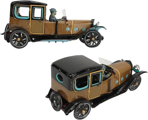 Vista 3 de Juguete de coche vintage de relojería, juguete de coche hecho a mano de hojalata, juguete retro para coleccionar, regalo, fiesta, cumpleaños, #111