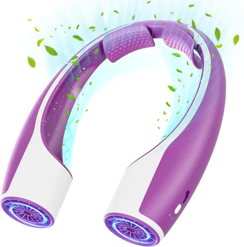 Vista 12 de Rohent Ventiladores de Cuello Portátiles que Soplan Aire Frío para Interior: Ventiladores de Enfriamiento Más Rápidos que Soplan Aire Frío Ultra