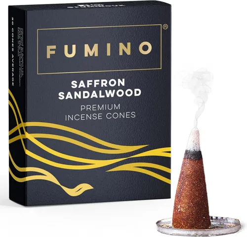 Vista 17 de Fumino® Conos de incienso fresco Autumn Breeze 20 por caja, fragancia Masala Agarbatti Joss para relajación y meditación, decoración del hogar