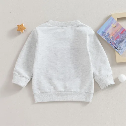 Vista 2 de Merqwadd Sudadera con cuello redondo para bebé grande y hermana pequeña, ropa de otoño a juego para hermanos