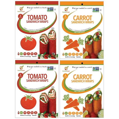 Vista 15 de Apple Kale Sandwich Wraps (Two-Pack) – Gluten-Free, Low-Calorie Wraps Made with Real Fruits & Vegetables – Plant-Based, Non-GMO, Vegan