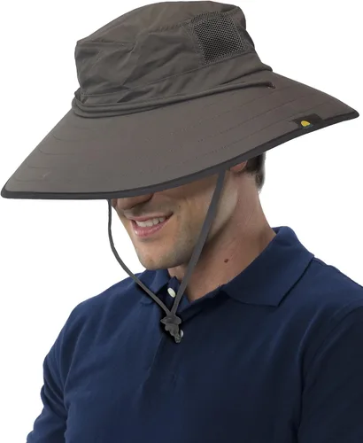 Vista 2 de Sun Protection Zone Sombrero unisex para actividades al aire libre ajustable con factor de protección solar 100 y 50+, talla única , Carbón