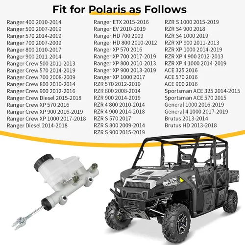 Vista 2 de M MATI Cilindro maestro tándem de freno para Polaris Ranger 400 500 570 800 900 1000 RZR 570 800 900 1000 ACE 325 570 900 General 1000 Brutus
