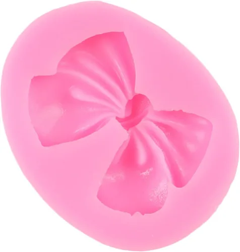Vista 6 de Molde para fondant con moño, pajarita, molde de silicona para pastel de azúcar y dulces, moldes para manualidades para decoración de pasteles