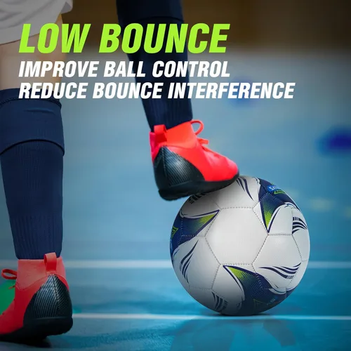 Vista 3 de Saretas Size 3/4 Soccer Ball, Futsal Ball&Indoor Soccer Ball Low Bounce Ball, PU Leather Practice Futsal Ball, Official Size and Weight for Age 13+