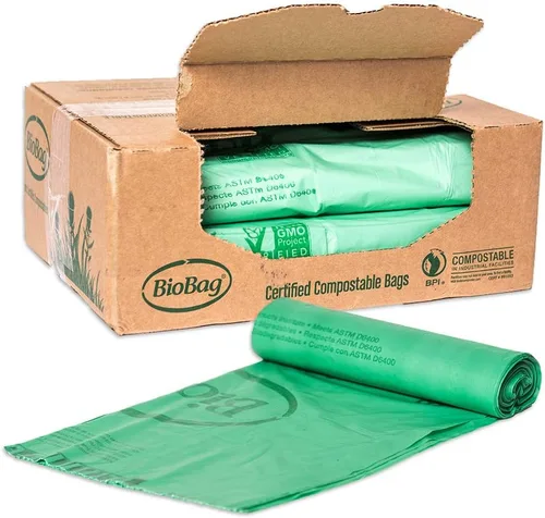 Vista 12 de BioBag (USA) The Original Compostable Bag, 39 galones, 120 unidades, bolsas de basura compostables 100% certificadas para residuos de alimentos
