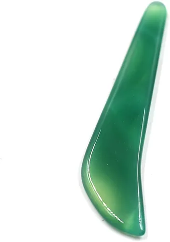 Vista 6 de Dtacke - Cuchillo de ágata natural verde, 4.3 pulgadas, pulido de oro, plata, herramienta para pulir a mano