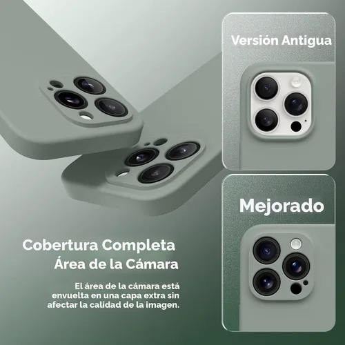 Vista 5 de Funda magnética para iPhone 15 Pro, compatible con MagSafe, [protección completa de la cámara][protector de pantalla] funda protectora de silicona a