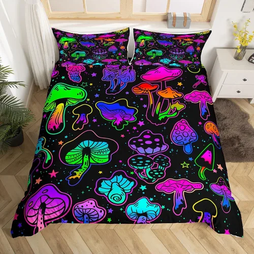 Vista 13 de Feelyou - Juego de funda de edredón con estampado floral de rosas - Juego de ropa de cama con flores románticas para dormitorio de niños, niñas