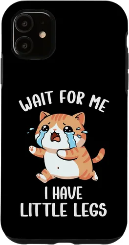 Vista 8 de Funny Short Legs Cat Meme Wait for Me, I Have Little Legs Case for iPhone 17