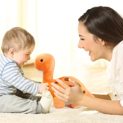 Vista 6 de Benben Animal de peluche de dinosaurio, juguetes de peluche de dinosaurio de 11.5 pulgadas, lindos peluches para niños, brachiosaurio, baby shower