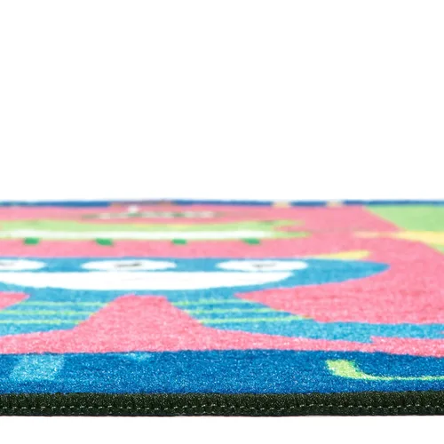 Vista 4 de Carpets for Kids KID$Value 36.35 - Alfombra rectangular de Caterpillar Friends Plaroom de 3 pies x 4 pies 6 pulgadas, color azul